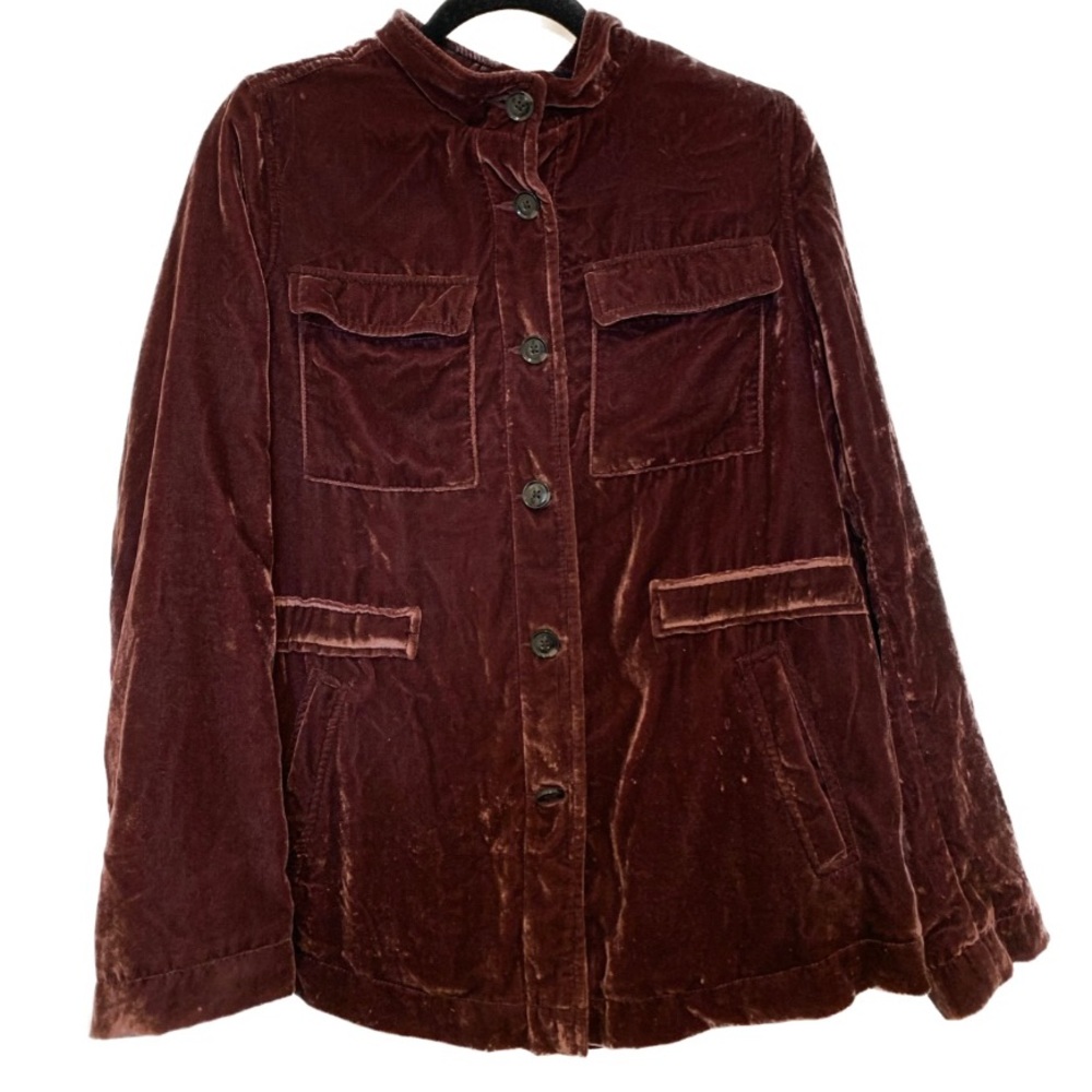 Crushed velvet mauve jacket
